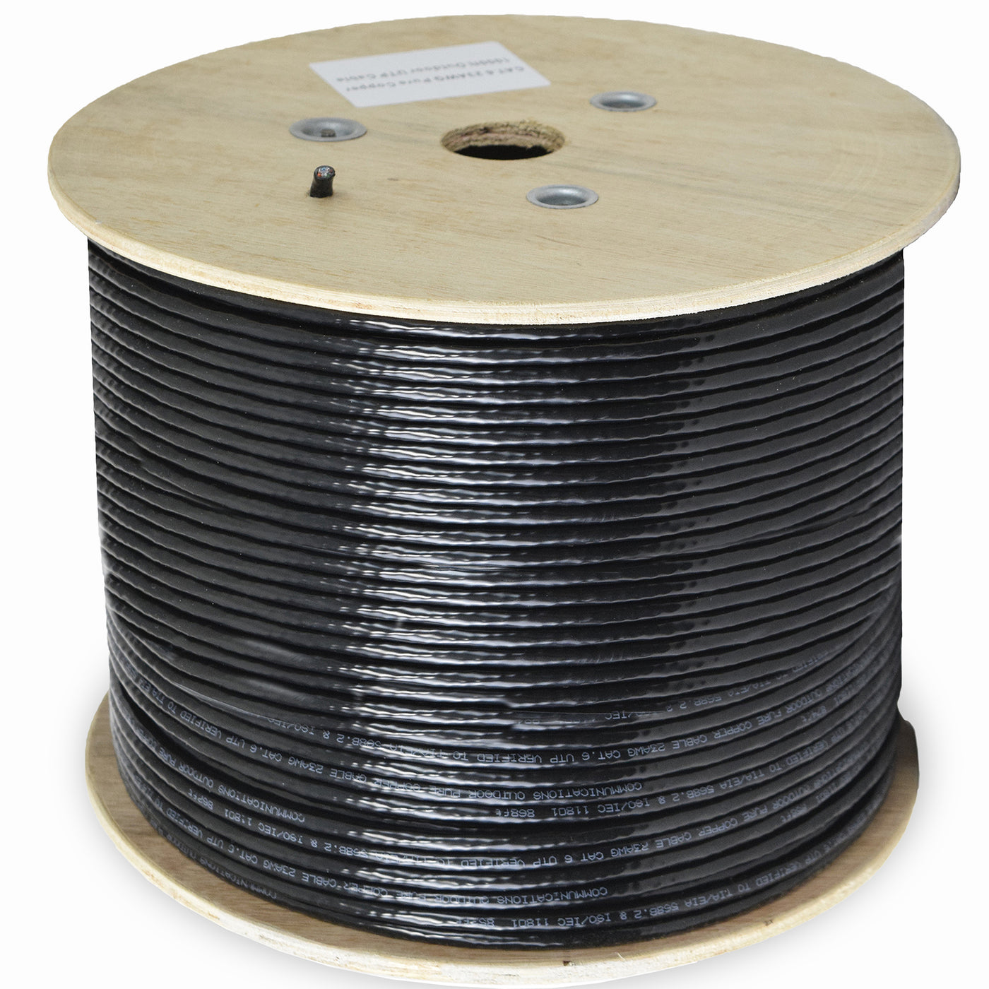 Black 1,000ft Cat6 Full Copper Outdoor Ethernet Cable